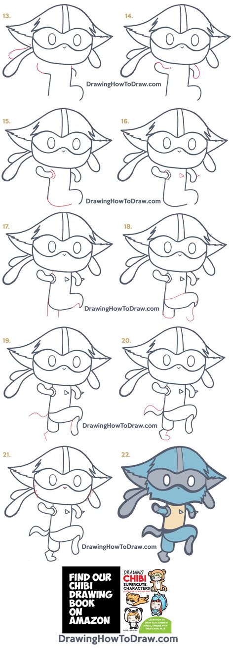 How to Draw a Cute Lucario (Kawaii / Chibi) from .